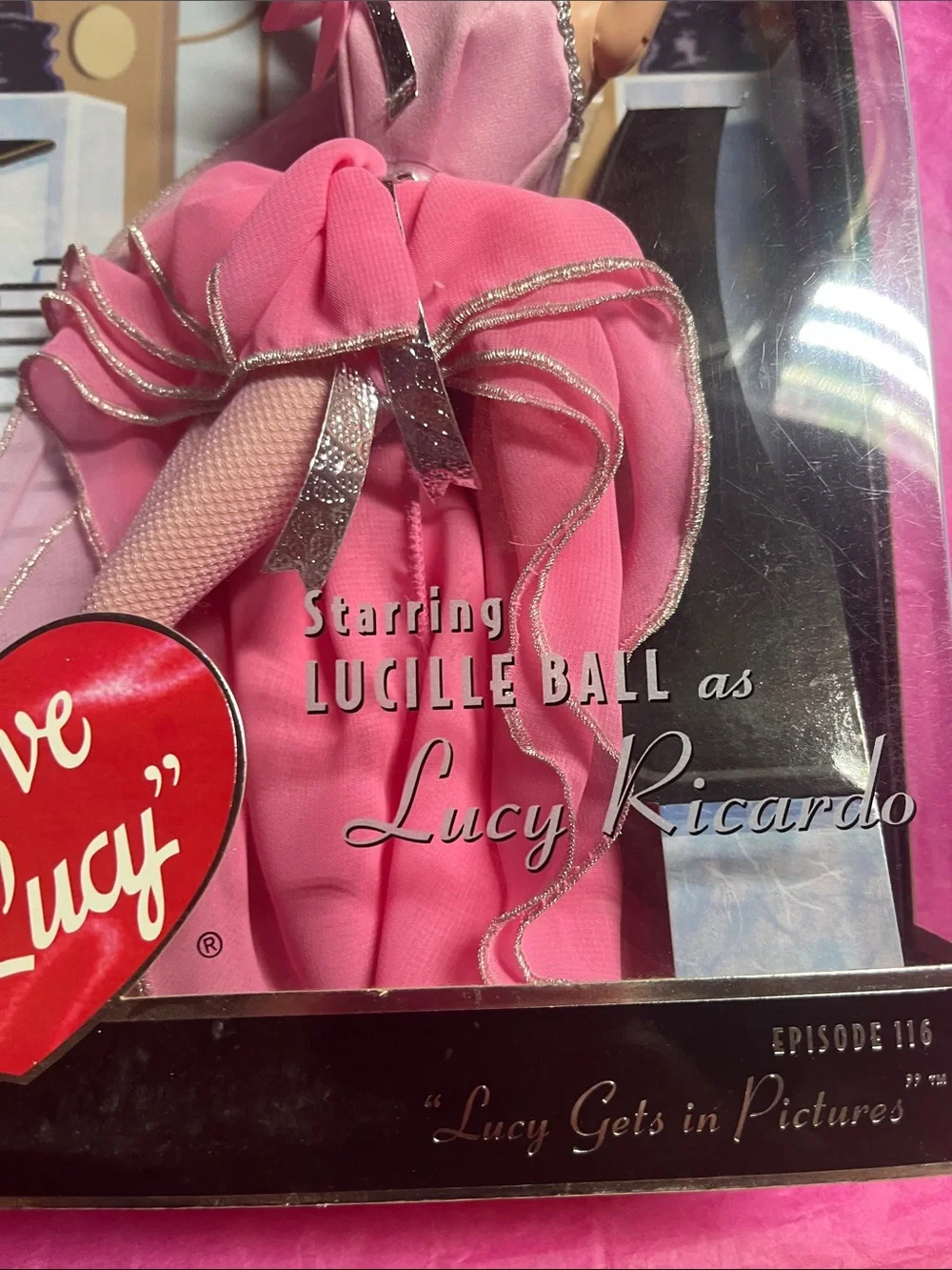 Mattel I Love Lucy Lucille Ball Pink Showgirl Doll